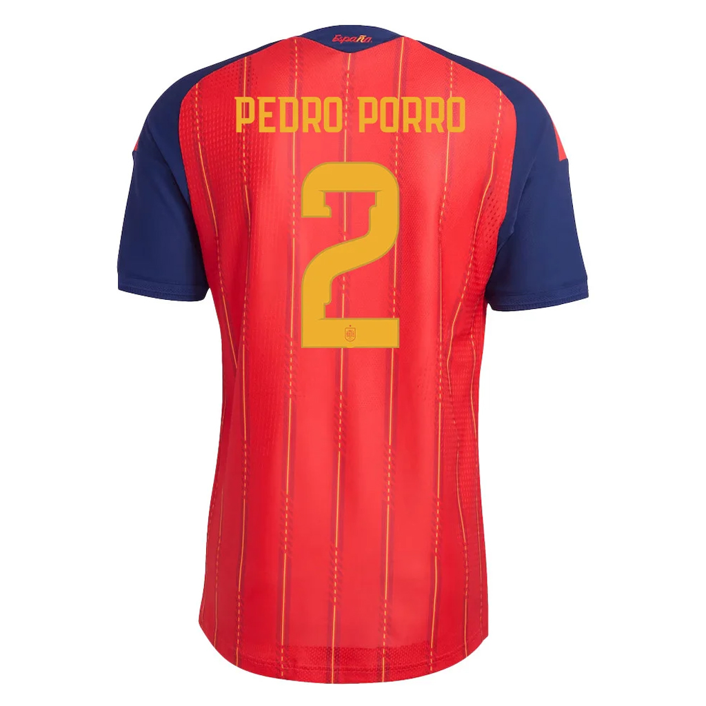 Unisex Pedro Porro Spain National Team 2026 Home Stadium Soccer Jersey for Soccer Fans 3 Unisex Pedro Porro Spain National Team 2026 Home Stadium Soccer Jersey for Soccer Fans - Image 3