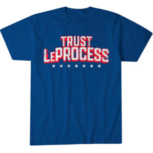 Unisex Philadelphia 76ers Trust LeProcess Graphic Shirt for Basketball Fans
