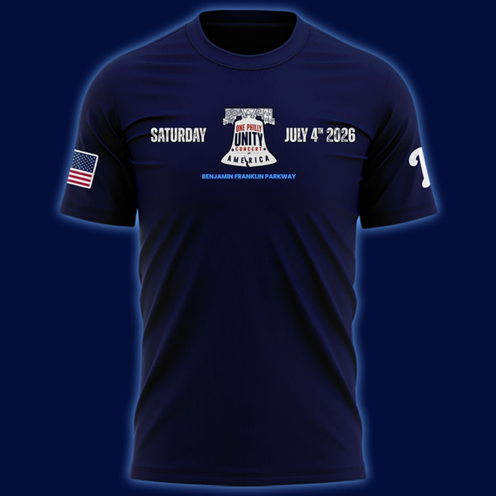Unisex Philadelphia Phillies Celebrate America’s 250th Birthday in Philadelphia 2026 Graphic Navy Shirt for Baseball and Patriotic Fans 2 Unisex Philadelphia Phillies Celebrate America’s 250th Birthday in Philadelphia 2026 Graphic Navy Shirt for Baseball and Patriotic Fans - Image 2
