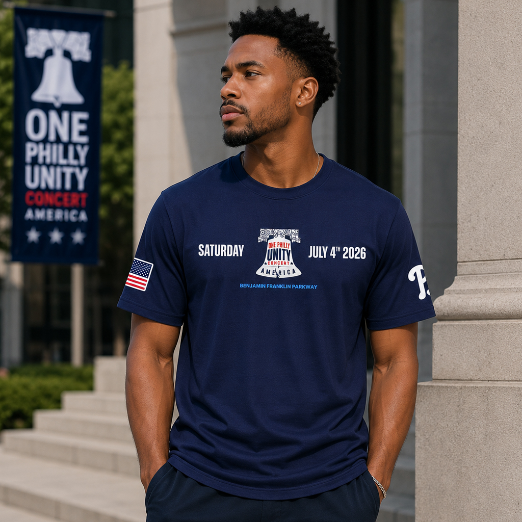 Unisex Philadelphia Phillies Celebrate America’s 250th Birthday in Philadelphia 2026 Graphic Navy Shirt for Baseball and Patriotic Fans 4 Unisex Philadelphia Phillies Celebrate America’s 250th Birthday in Philadelphia 2026 Graphic Navy Shirt for Baseball and Patriotic Fans - Image 4