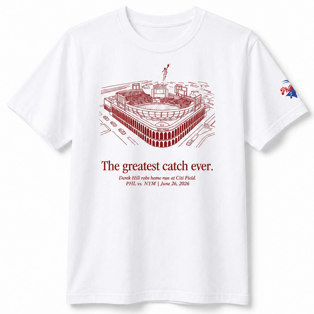 Unisex Philadelphia Phillies Derek Hill The Greatest Catch Ever Graphic Shirt for Baseball Fans 1 Unisex Philadelphia Phillies Derek Hill The Greatest Catch Ever Graphic Shirt for Baseball Fans