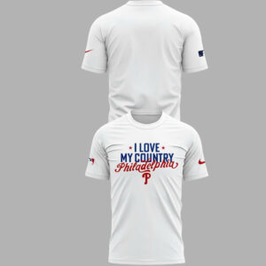 Unisex Philadelphia Phillies I Love My Country Philadelphia 2026 Graphic Shirt for Baseball Fans