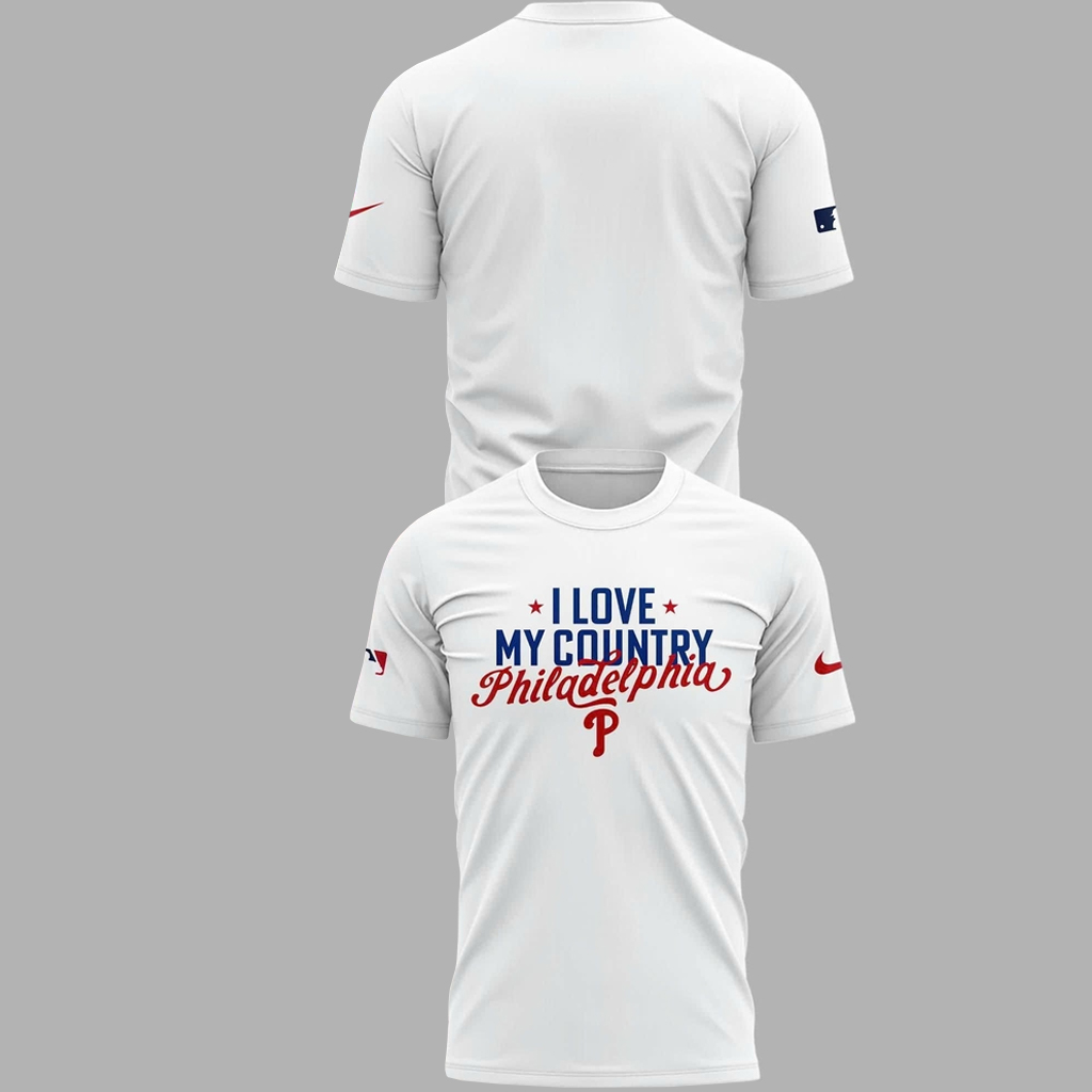 Unisex Philadelphia Phillies I Love My Country Philadelphia 2026 Graphic Shirt for Baseball Fans 1 Unisex Philadelphia Phillies I Love My Country Philadelphia 2026 Graphic Shirt for Baseball Fans