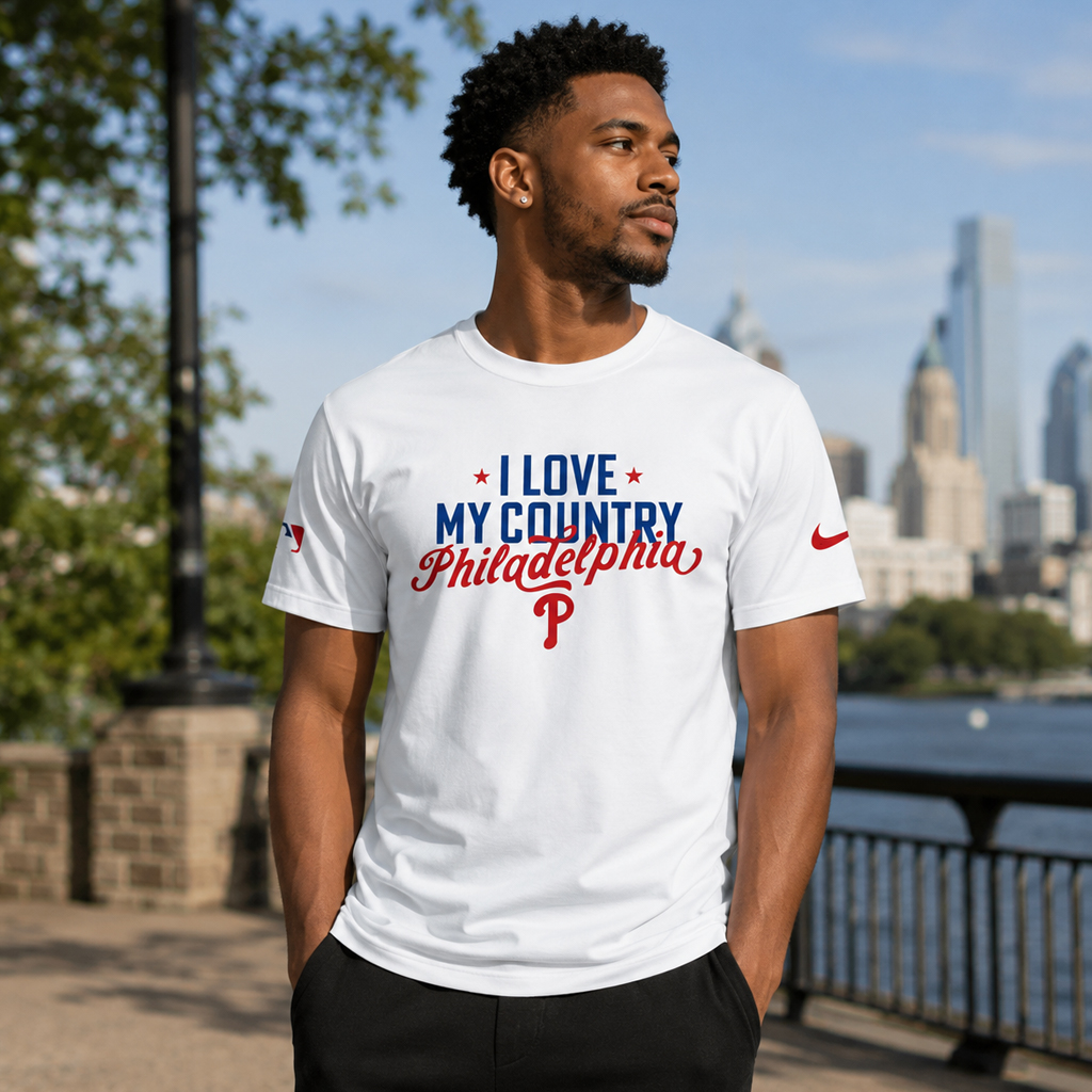 Unisex Philadelphia Phillies I Love My Country Philadelphia 2026 Graphic Shirt for Baseball Fans 4 Unisex Philadelphia Phillies I Love My Country Philadelphia 2026 Graphic Shirt for Baseball Fans - Image 4