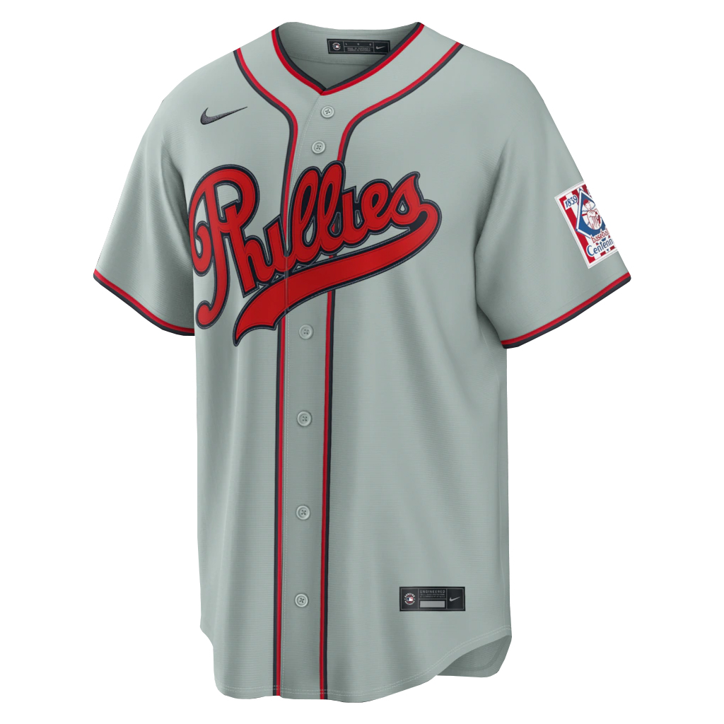 Unisex Philadelphia Phillies Trea Turner Gray 2026 Field of Dreams Stadium Baseball Jersey for Baseball Fans 2 Unisex Philadelphia Phillies Trea Turner Gray 2026 Field of Dreams Stadium Baseball Jersey for Baseball Fans - Image 2
