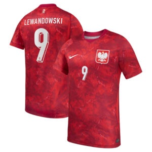 Unisex Robert Lewandowski Poland National Team 2026 Away Stadium Soccer Jersey for Soccer Fans