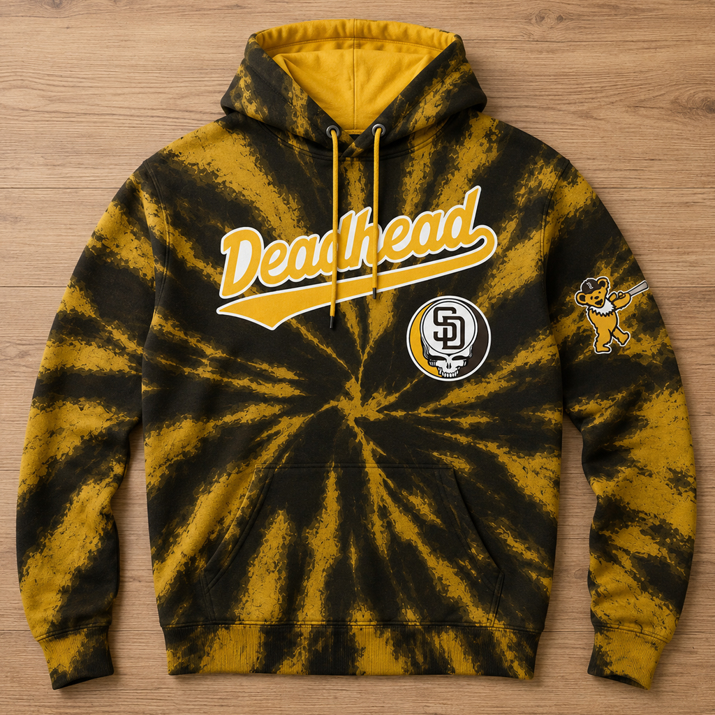 Unisex San Diego Padres 2026 Grateful Dead Night Hoodie for Baseball Fans 2 Unisex San Diego Padres 2026 Grateful Dead Night Hoodie for Baseball Fans - Image 2