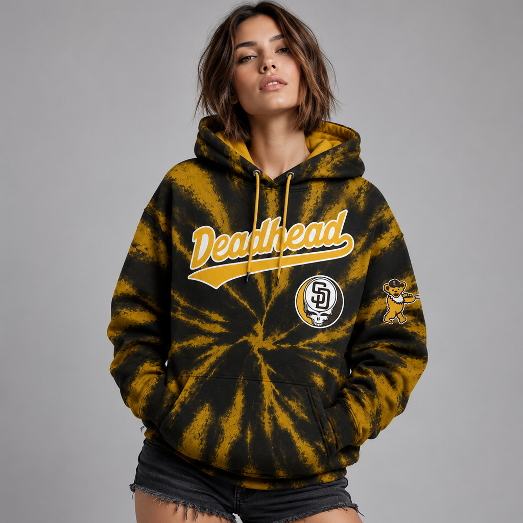 Unisex San Diego Padres 2026 Grateful Dead Night Hoodie for Baseball Fans 3 Unisex San Diego Padres 2026 Grateful Dead Night Hoodie for Baseball Fans - Image 3