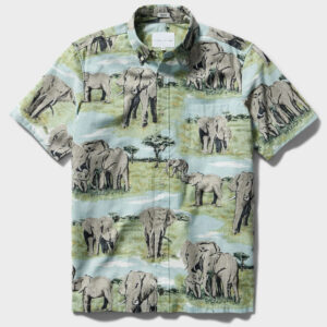Unisex San Diego Zoo Elephant Valley Mineral Hawaiian Shirt for Wildlife and Nature Fans