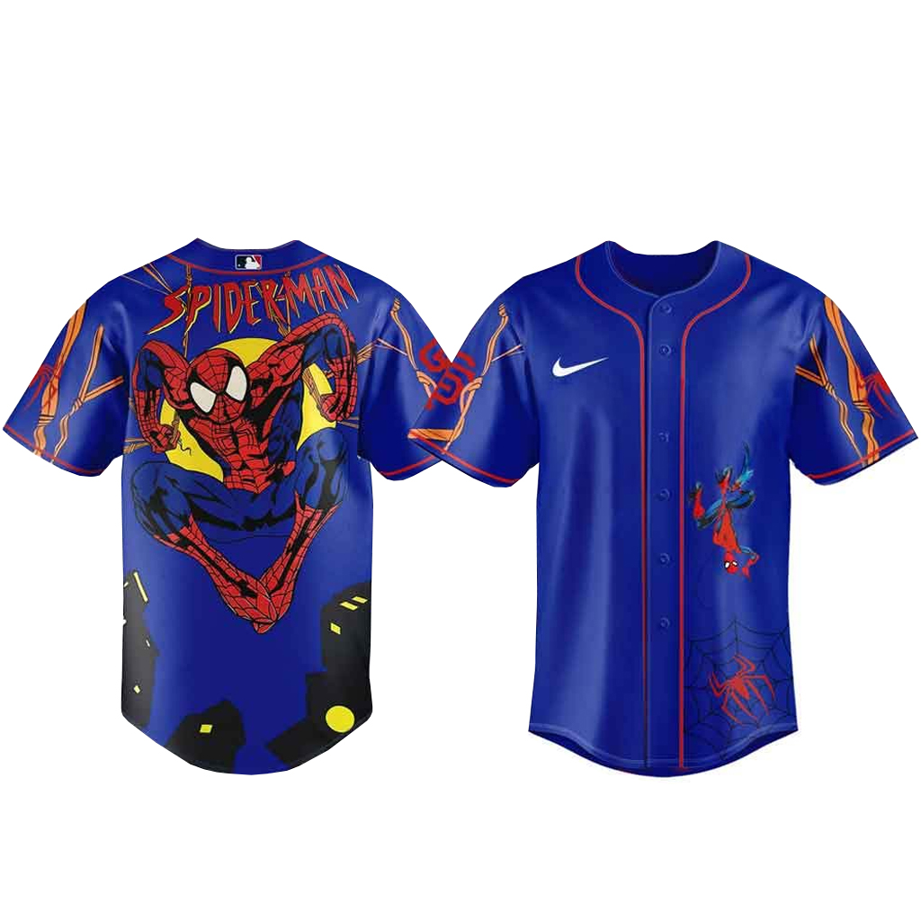 Unisex San Francisco Giants x Spider-Man Brand New Day Movie 2026 Baseball Jersey for Baseball Fans 1 Unisex San Francisco Giants x Spider-Man Brand New Day Movie 2026 Baseball Jersey for Baseball Fans