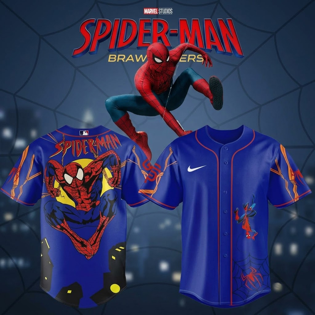 Unisex San Francisco Giants x Spider-Man Brand New Day Movie 2026 Baseball Jersey for Baseball Fans 2 Unisex San Francisco Giants x Spider-Man Brand New Day Movie 2026 Baseball Jersey for Baseball Fans - Image 2