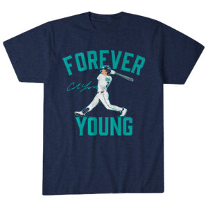 Unisex Seattle Mariners Cole Young Forever Young Graphic Shirt for Baseball Fans