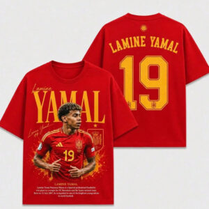 Unisex Spain National Team Lamine Yamal World Cup 2026 Champions Graphic Shirt for Soccer Fans