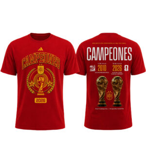 Unisex Spain National Team Victory Celebration World Cup Champions 2026 Graphic Shirt for Soccer Fans