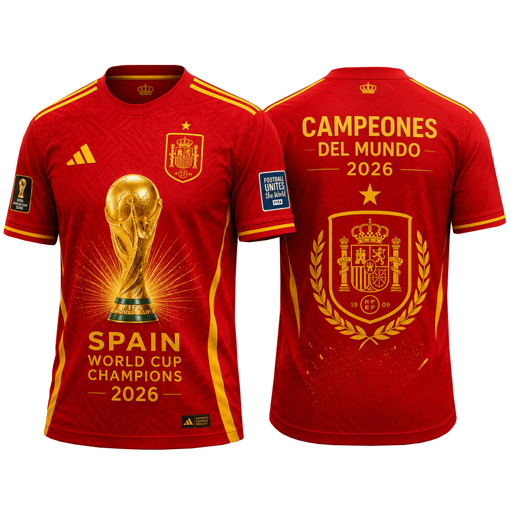 Unisex Spain World Cup 2026 Champions Campeones Del Mundo Graphic Shirt for Soccer Fans 3 Unisex Spain World Cup 2026 Champions Campeones Del Mundo Graphic Shirt for Soccer Fans
