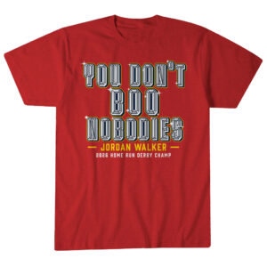 Unisex St. Louis Cardinals Jordan Walker 2026 Derby Champ You Don’t Boo Nobodies Graphic Shirt for Baseball Fans