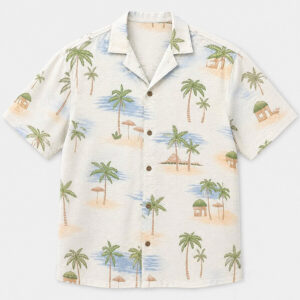 Unisex Street Culture Brian Heder Tropical Palm Tree Hawaiian Shirt for Pop Culture Fans