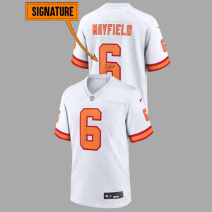 Unisex Tampa Bay Buccaneers Baker Mayfield White &rsquo;76 Signature 2026 Football Jersey for Football Fans
