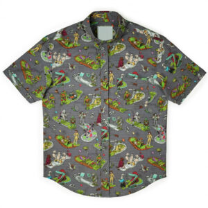 Unisex Teenage Mutant Ninja Turtles Mini Golf Hawaiian Shirt for Cartoon and Golf Fans
