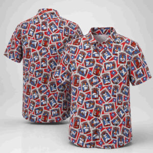 Unisex Texas Rangers 1996 Baseball Card Hawaiian Shirt for Baseball Fans