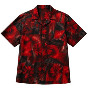 Unisex The Vampire Lestat Daniel Molloy Red Floral Hawaiian Shirt for TV Series Fans
