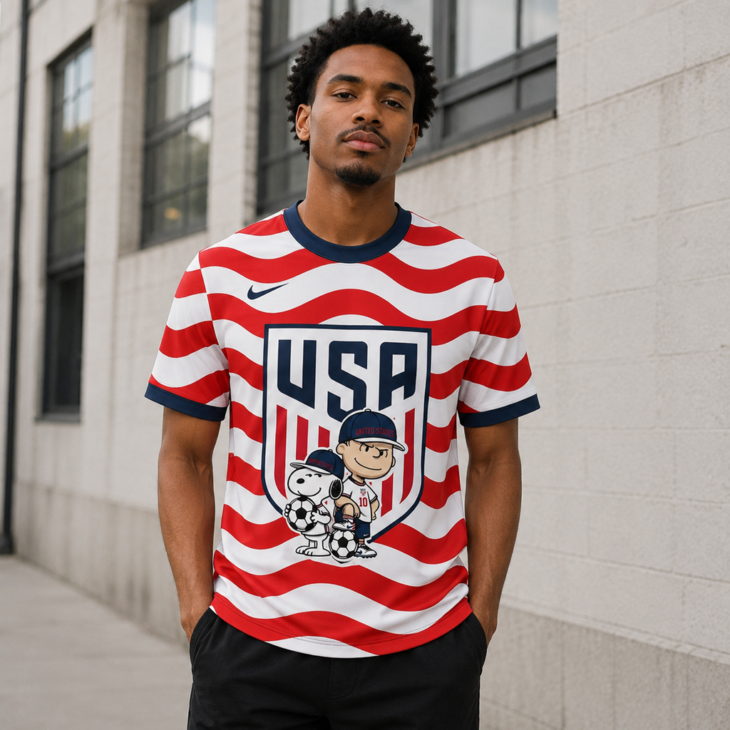 Unisex U.S. Soccer x Peanuts Snoopy 2026 Graphic Shirt for Soccer Fans 4 Unisex U.S. Soccer x Peanuts Snoopy 2026 Graphic Shirt for Soccer Fans - Image 4