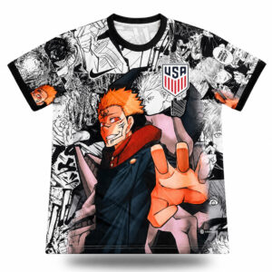 Unisex USA Soccer Team x Jujutsu Kaisen Soccer Jersey for Soccer and Animation Fans