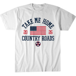 Unisex USA Take Me Home Country Roads Graphic Shirt for Patriotic and Music Fans