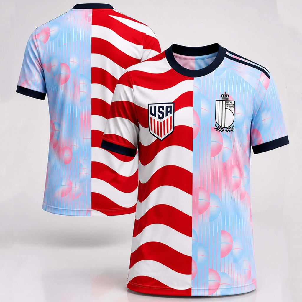 Unisex USA Vs Belgium Global Soccer Event 2026 Graphic Shirt for Soccer Fans 1 Unisex USA Vs Belgium Global Soccer Event 2026 Graphic Shirt for Soccer Fans