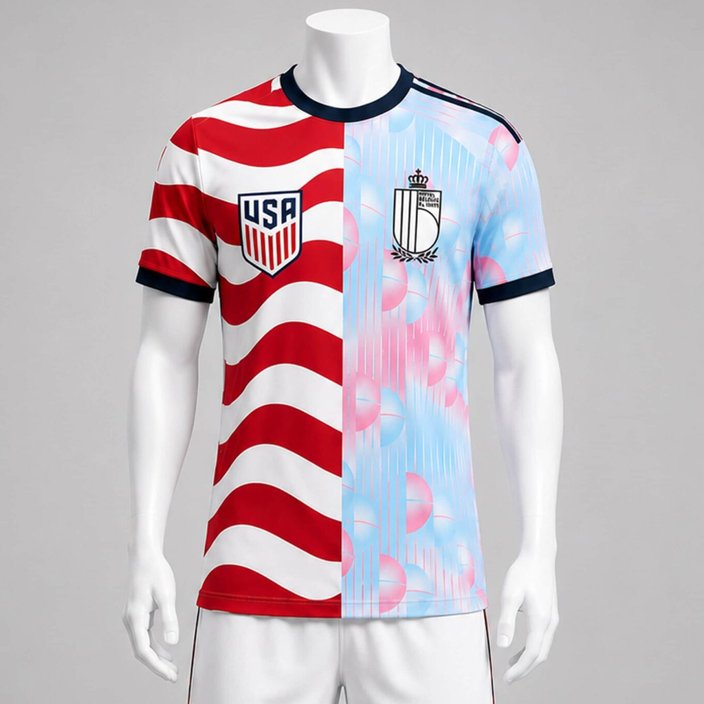 Unisex USA Vs Belgium Global Soccer Event 2026 Graphic Shirt for Soccer Fans 2 Unisex USA Vs Belgium Global Soccer Event 2026 Graphic Shirt for Soccer Fans - Image 2