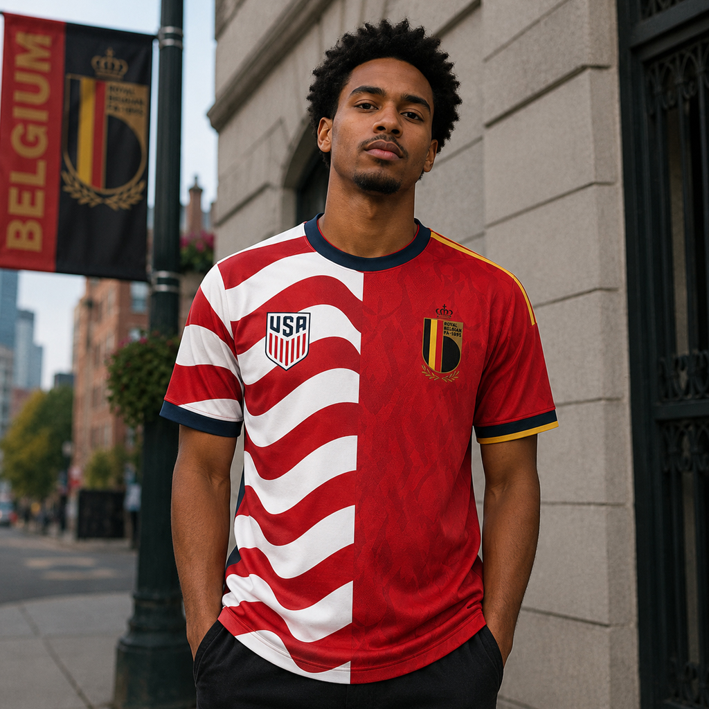 Unisex USA Vs Belgium Global Soccer Event 2026 Graphic Shirt for Soccer Fans 3 Unisex USA Vs Belgium Global Soccer Event 2026 Graphic Shirt for Soccer Fans - Image 3