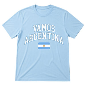 Unisex Vamos Argentina Flag National Pride Graphic T-Shirt for Soccer Fans