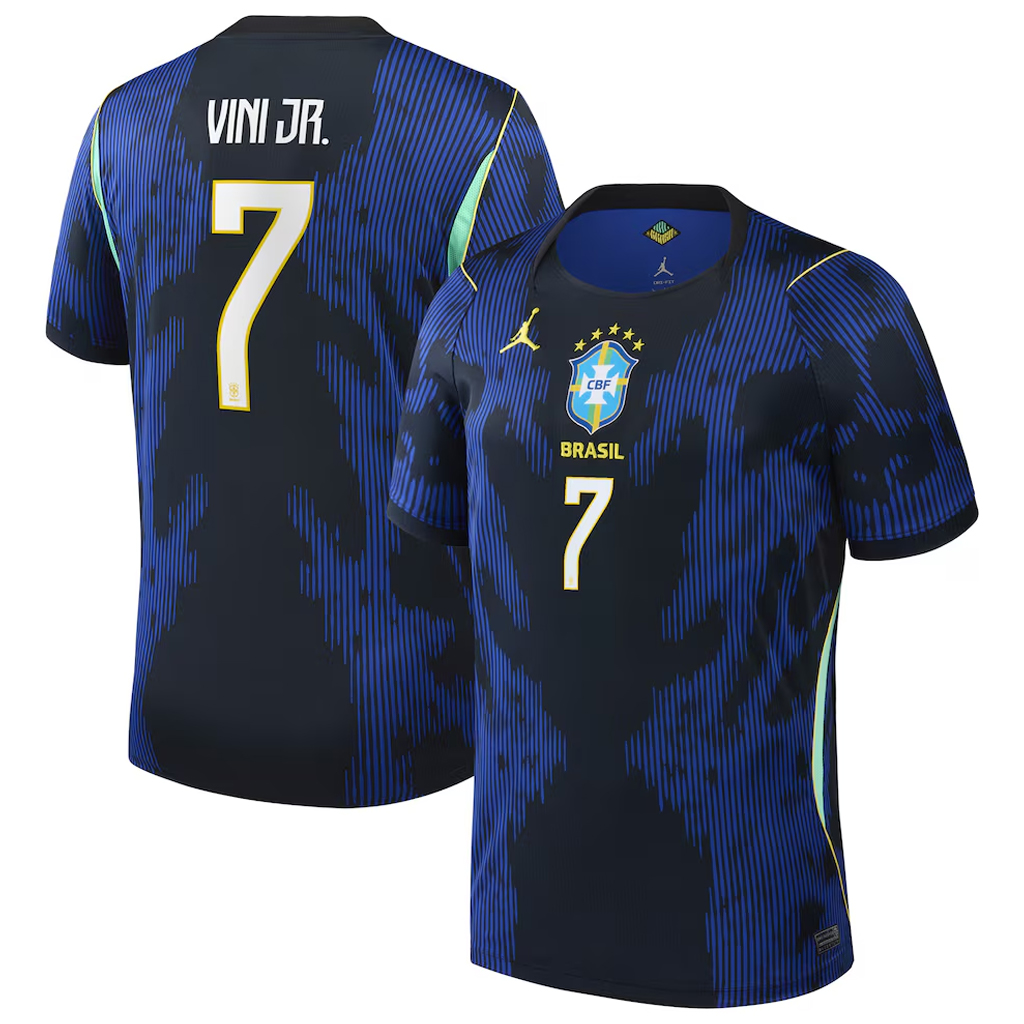 Unisex Vinicius Junior Brazil National Team 2026 Away Stadium Soccer Jersey for Soccer Fans 1 Unisex Vinicius Junior Brazil National Team 2026 Away Stadium Soccer Jersey for Soccer Fans
