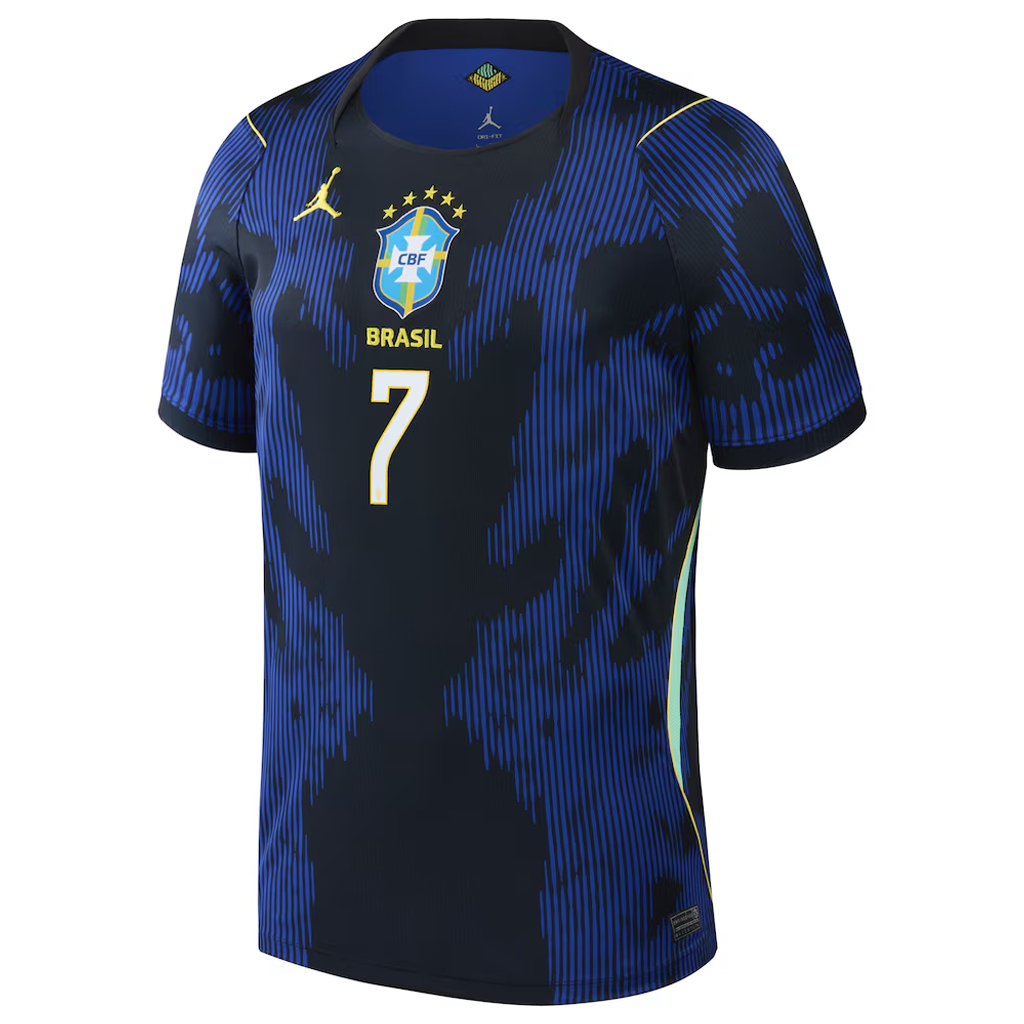 Unisex Vinicius Junior Brazil National Team 2026 Away Stadium Soccer Jersey for Soccer Fans 2 Unisex Vinicius Junior Brazil National Team 2026 Away Stadium Soccer Jersey for Soccer Fans - Image 2
