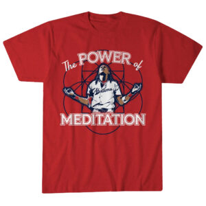 Unisex Washington Nationals Baseball The Power of Meditation Graphic Shirt for Baseball Fans