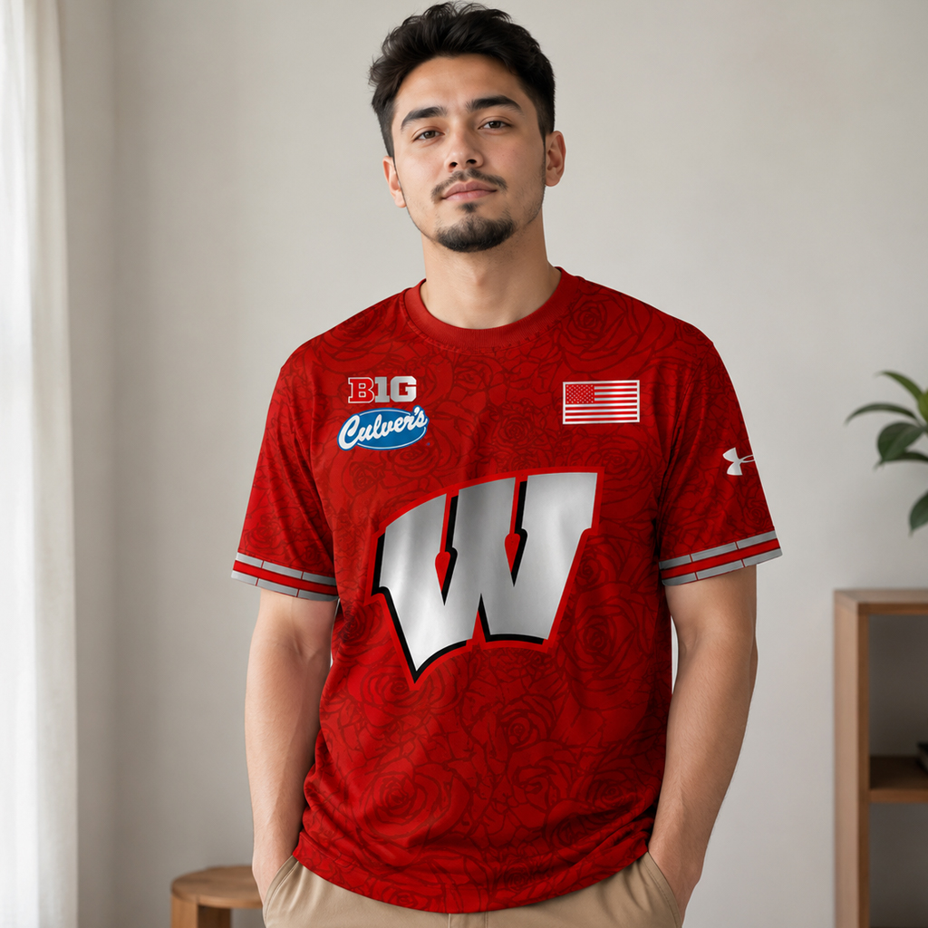 Unisex Wisconsin Badgers 2026 Lambeau Field Graphic Shirt for Football Fans 4 Unisex Wisconsin Badgers 2026 Lambeau Field Graphic Shirt for Football Fans - Image 4