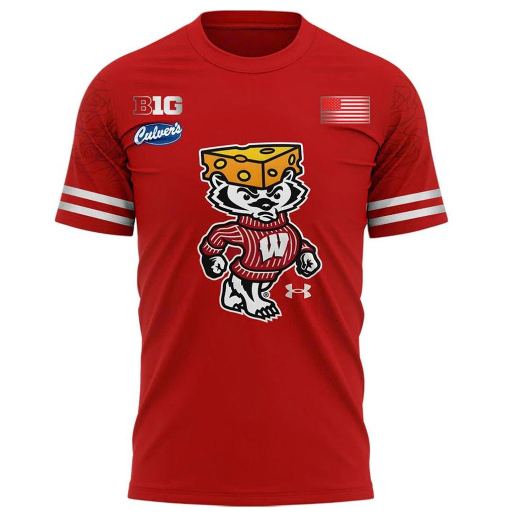 Unisex Wisconsin Badgers Cheesehead Season 2026 Graphic Shirt for Football Fans 2 Unisex Wisconsin Badgers Cheesehead Season 2026 Graphic Shirt for Football Fans - Image 2