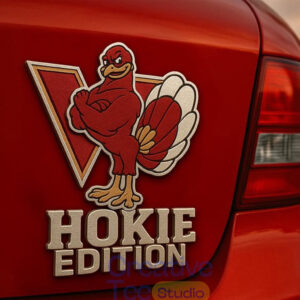 Virginia Tech Hokies Car Name Badge Emblem