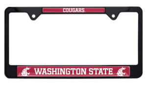 Washington State Cougars Black 2026 License Plate Frame