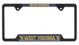 West Virginia University Mountaineers Black 2026 License Plate Frame