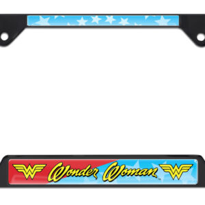 Wonder Woman Open Corners Black 2026 License Plate Frame
