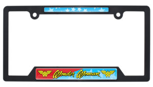 Wonder Woman Black Open Corners 2026 License Plate Frame