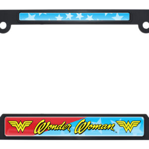 Wonder Woman Black Open Corners 2026 License Plate Frame