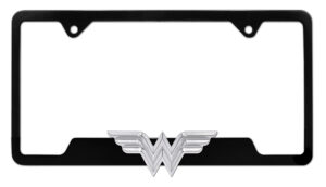 Wonder Woman Black Open Corners 2026 License Plate Frame
