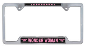 Wonder Woman Pink Open Corners 2026 License Plate Frame