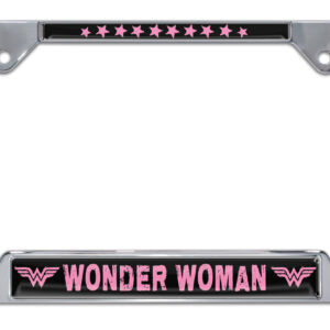Wonder Woman Pink Open Corners 2026 License Plate Frame