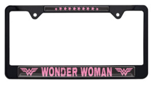 Wonder Woman Pink Black 2026 License Plate Frame