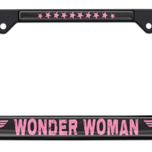 Wonder Woman Pink Black 2026 License Plate Frame