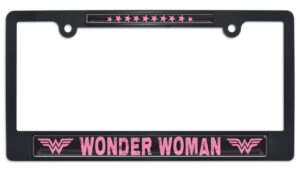 Wonder Woman Pink Black 2026 License Plate Frame
