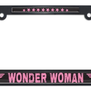 Wonder Woman Pink Black 2026 License Plate Frame